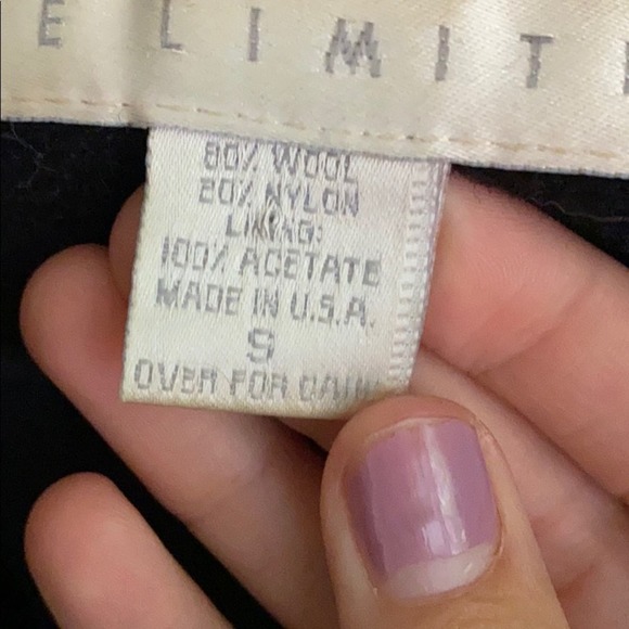 THE LIMITED BLACK WOOL COAT WITH CHEETAH CUFFS - Picture 3 of 5